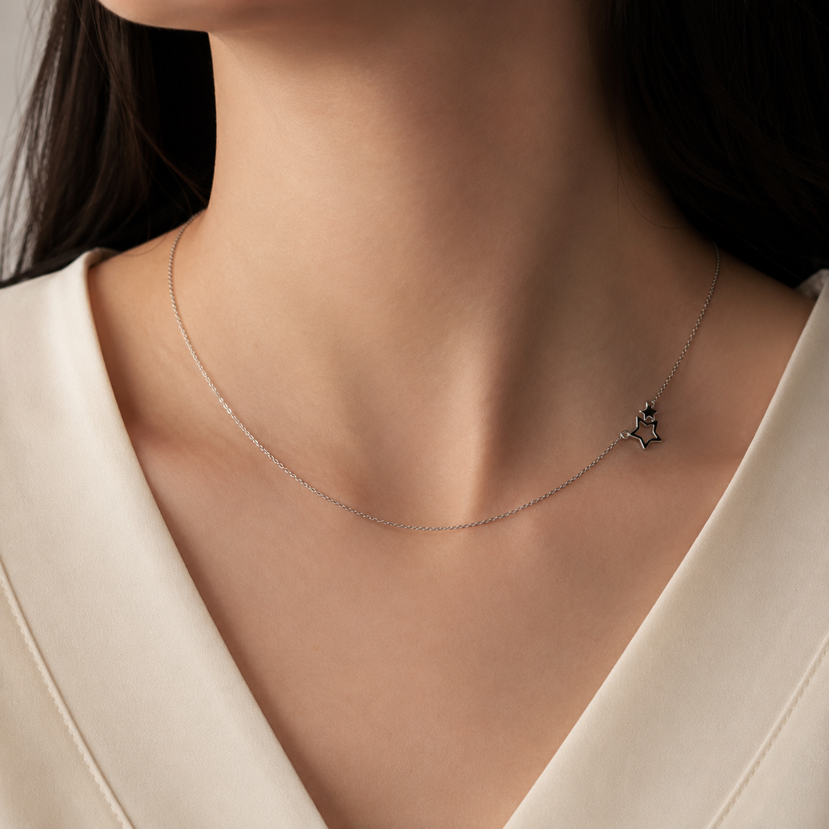Silver Star Charm Necklace