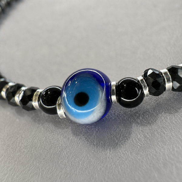 Black Evil Eye Beaded Bracelet