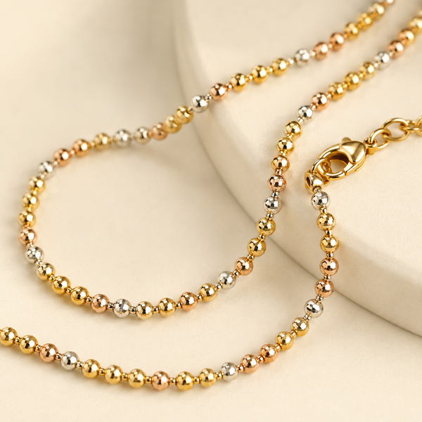 Golden Trio Bead Anklet