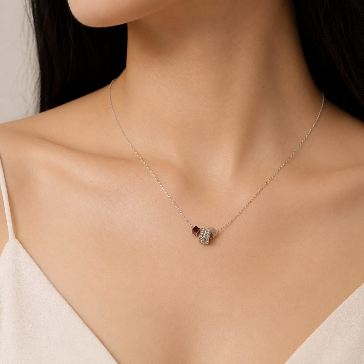 Ruby Frost Charm Pendant